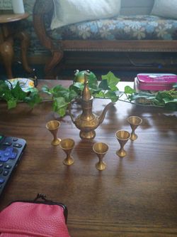 1950s  Brass Tea-party Set