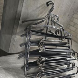 Chrome Metal Clothes Hangers Set