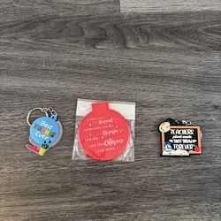 NWT teacher keychain and mirror set