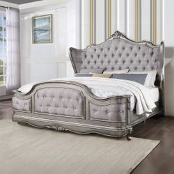 Frame Queen Antique Platinum Finish, Velvet. New Especial Price 