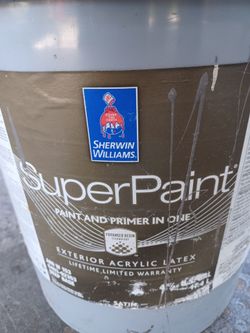 5 gallons exterior satin dark gray paint