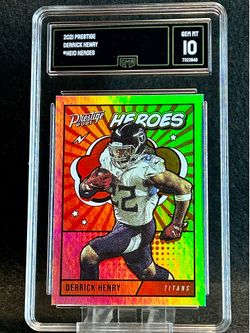 2021 Prestige 💥 Derrick Henry 💥 Heroes GMA 10 💎 Mint - Tennessee Titans / Baltimore Ravens