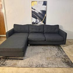 Gray 3-Seater Sectional Sofa
