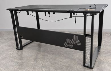 RS Gaming Desk with RGB LED Lighting – Black