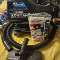 Oreck Iron Man Vacuum Cleaner With Brand New Bags