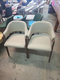 Ingleside open back upholstered wood frame dining chairs- set of 2