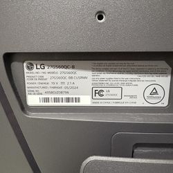 LG Ultragear Curved Monitor 180hz Model 27GS60QC-B
