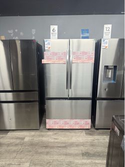 Samsung - 36 in. Wide 32 cu. ft. 3-Door French Door Smart Refrigerator with Dual Auto Ice Maker - Stainless Steel
