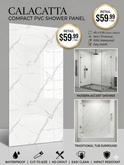 PVC 4X9.5 SHOWER PANELS