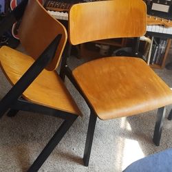 Grand Rapids Chair Company Vintage Mid-century Modern Set Of Two Chairs
