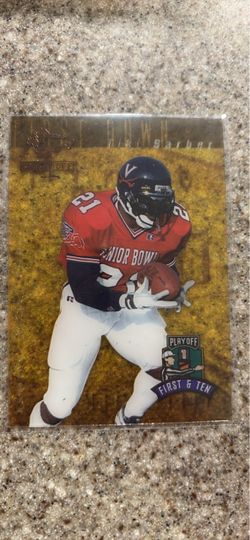 Tiki Barber rookie Playoff First & Ten Football Card
