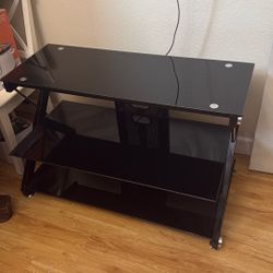 Black Tv Stands With 3 Shelves 