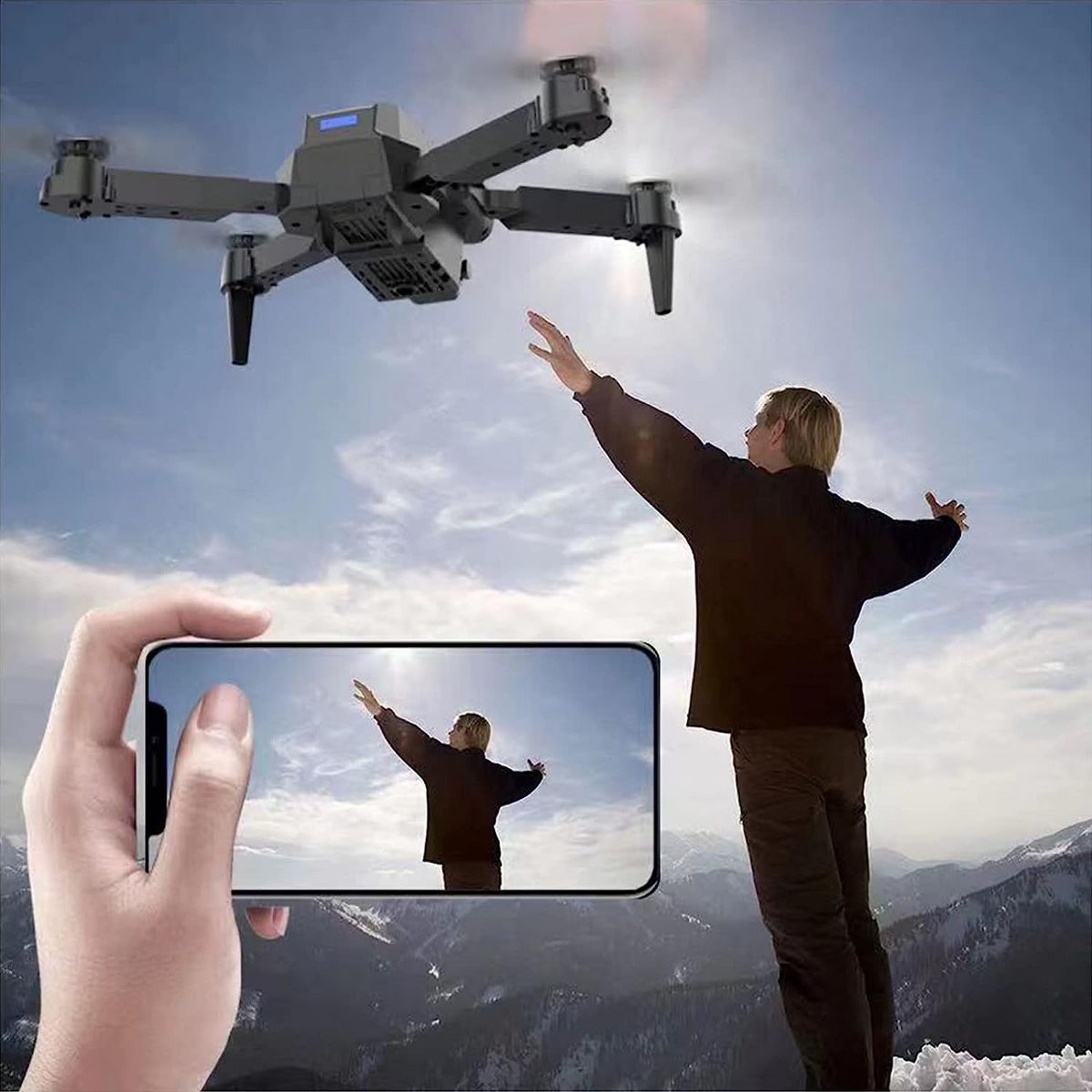Myshle SMS Drone with 4K HD Camera Black New In Box