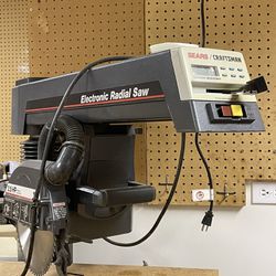 Craftsman 10” Radial Arm Saw With Cabinet