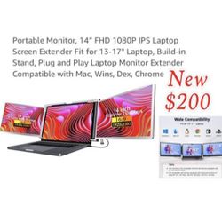 New portable double monitor lab top screen extender $200 east Palmdale check out all my other listings..