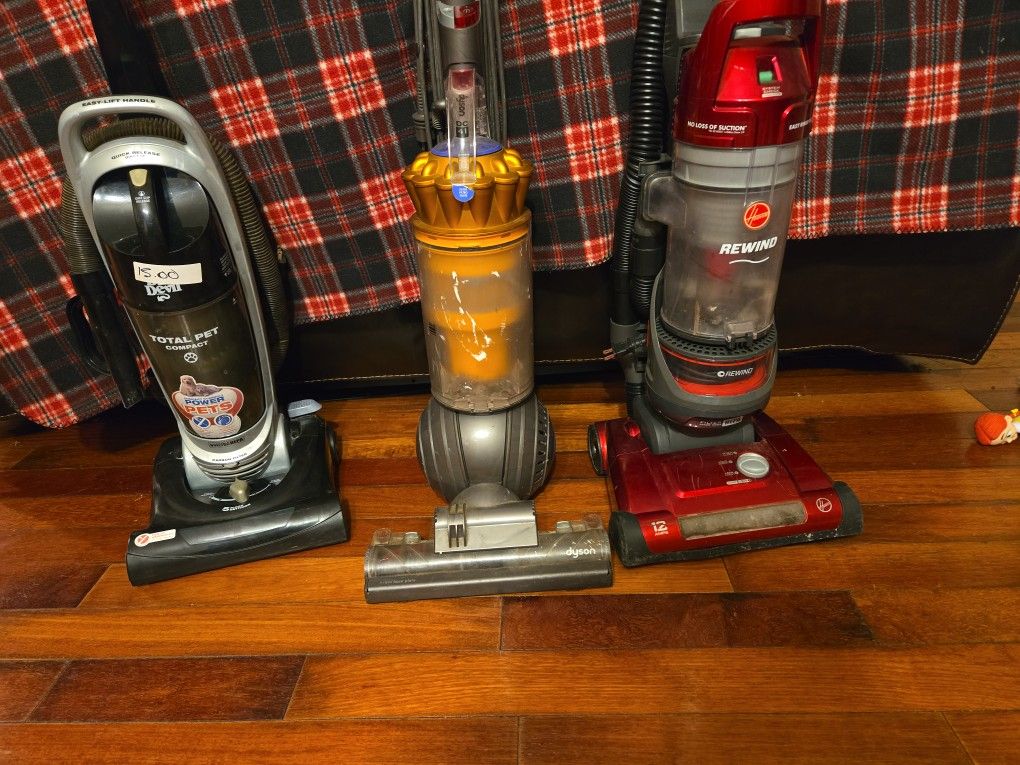 3 Working Vaccums 15 A Piece