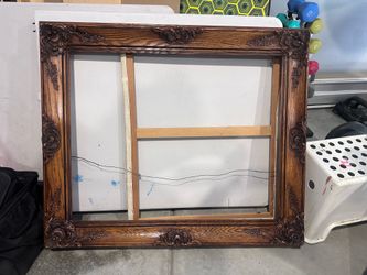 Large ornate Vintage wooden frame