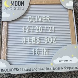 Baby Announcement Letter Board