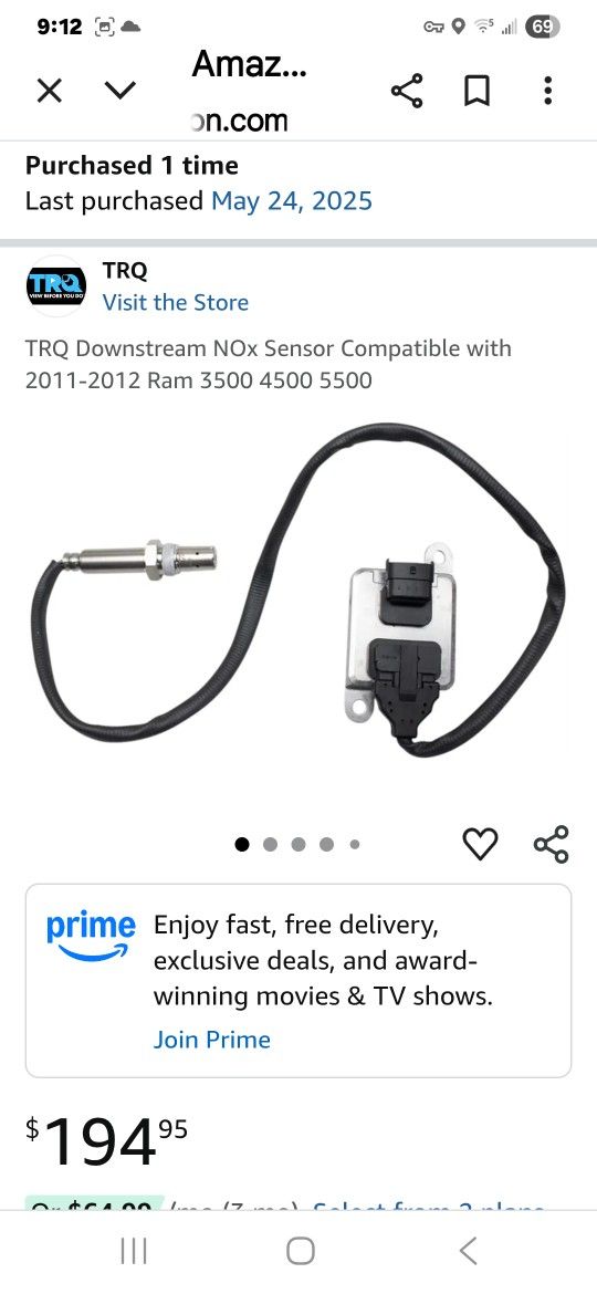 Brand New In The Box Downstream Nitrogen Oxide Sensor