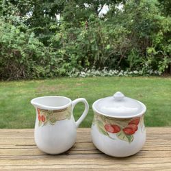Gibson China Apricot Grove Sugar and Creamer Set