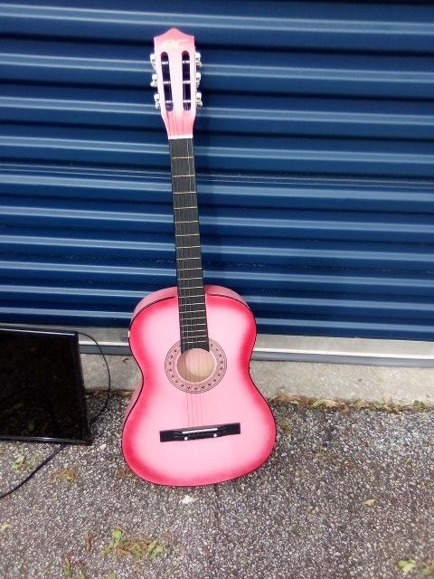 ** USED PINK BC ACOUSTIC GUITAR** $50