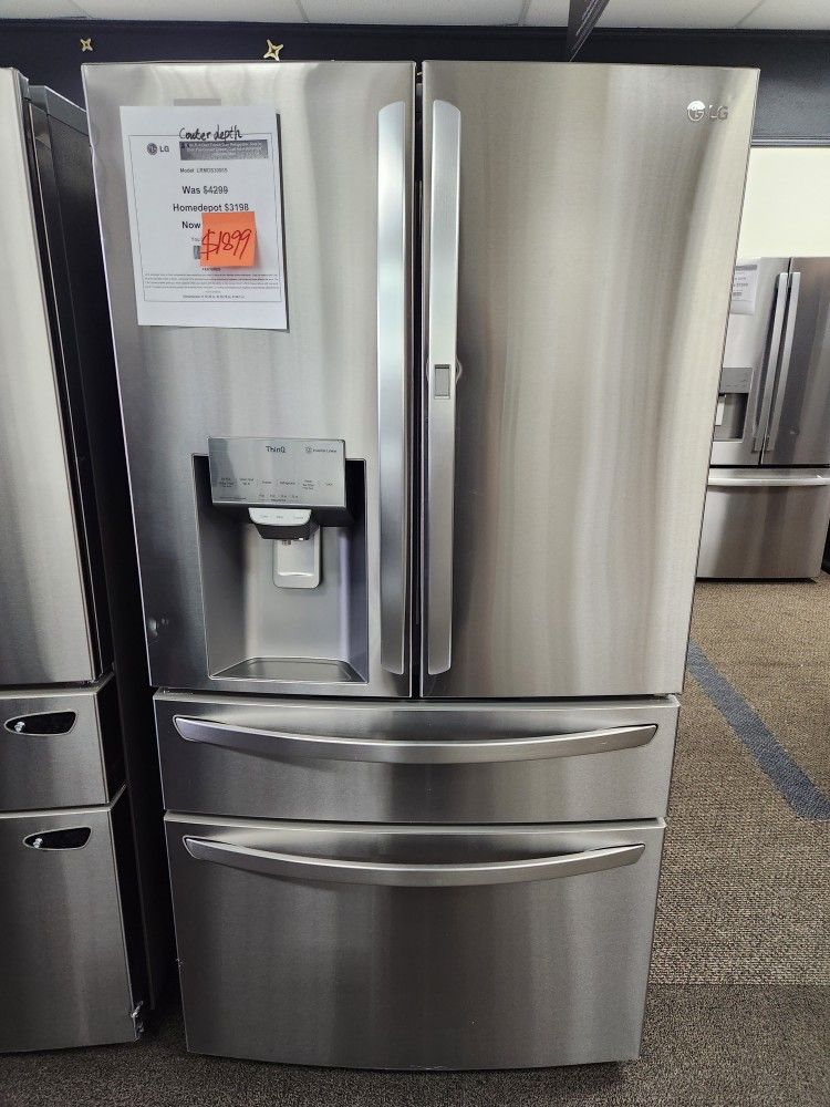 LG 23CF REFRIGERATOR 1899! COUNTERDEPTH! 1 YEAR WARRANTY! DELIVERY INSTALLATION AVAILABLE!