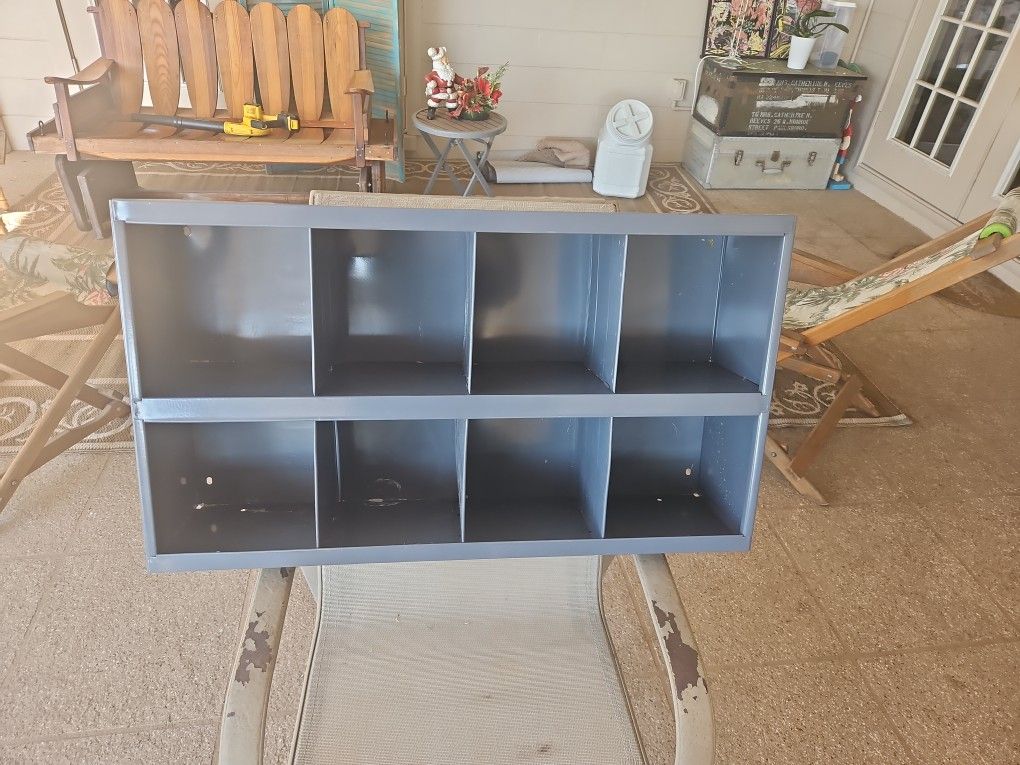 Small Metal Bin Storage With 8 Bins