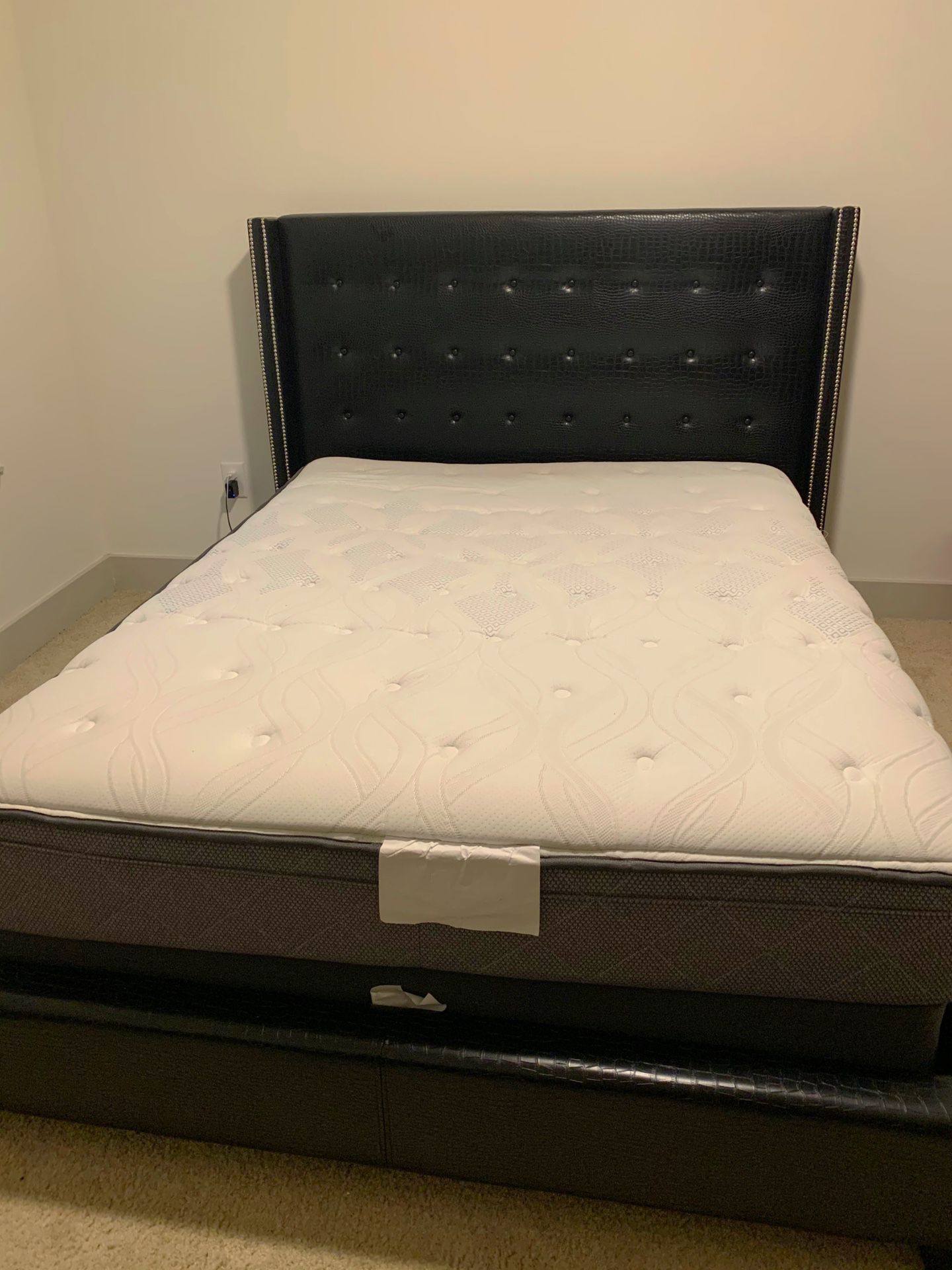 Queen size Bed (Frame, Mattress, & Box Spring)