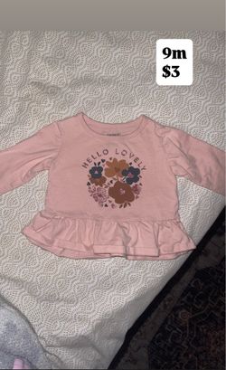 Carter's Baby Girl Long Sleeve Top 9M
