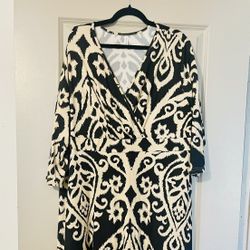 Black And Cream Maxi Dress
