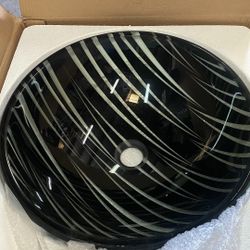 Bathroom Glass Over mount Sink 