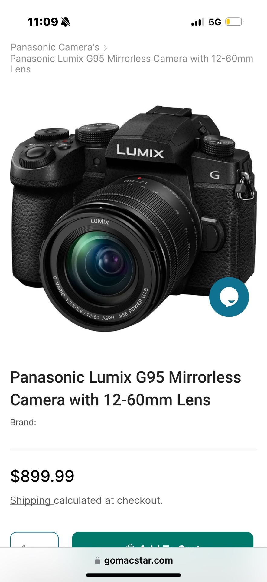 Panasonic Lumix G95 Mirrorless Camera with 12-60mm Lens