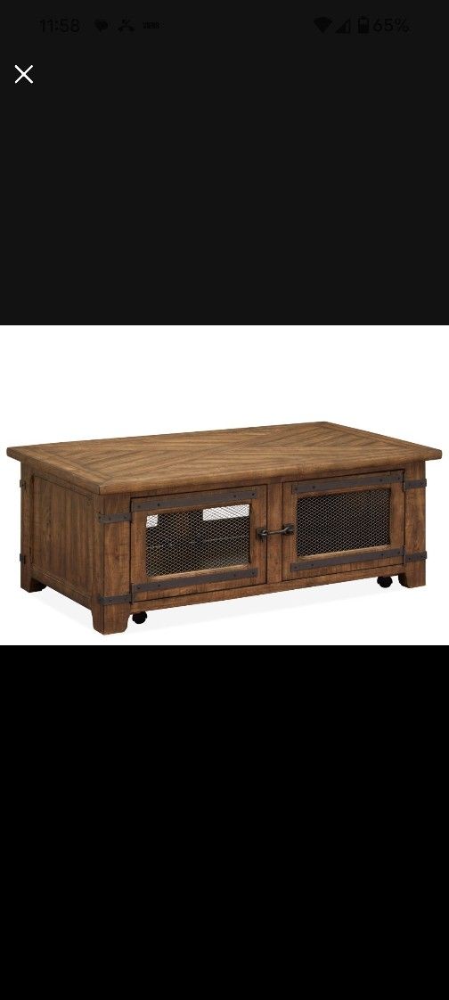 Real Wood Coffee Table With Lift Top