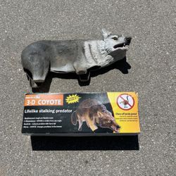 Decoy-Canadian Geese, Coyote Lifelike Stalking Predator at 37” by “Bird-X 3-D”. Pest Management for Geese & Other Wildlife Fowl.