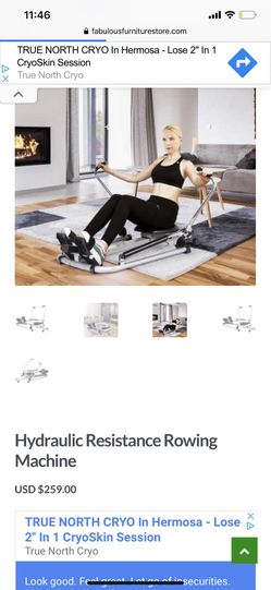 Beautiful hidraulic resistance rowing machine