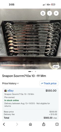 Snap on ratchet set