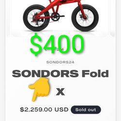 Sondors electric bike/scooter 🛴🚲