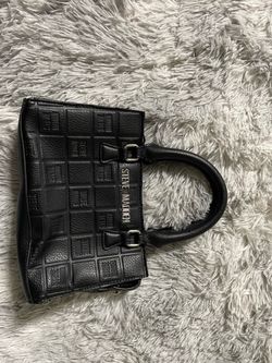 Steve Madden Black Logo Satchel Handbag