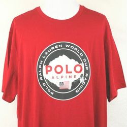 NEW! Polo Ralph Lauren Men's SZ L Alpine World Cup Racing Red SS T-Shirt