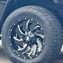 Five Fuel Cleaver Wheels and Pirelli Scorpion ATR Tires.