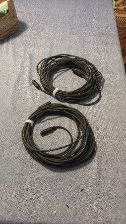 Two (2x) 50ft Pro Co DynaMike 223B XLR 3-pin M/F Shielded mic cables