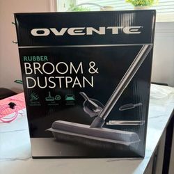 Ovente Rubber Broom & Dustpan Set – Perfect for Pet Hair - NEW IN BOX