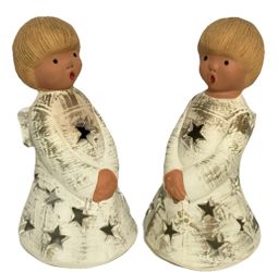 Vintage 1960S Christmas Angel Tea Light Candle Holders JULLAR Pottery Spain