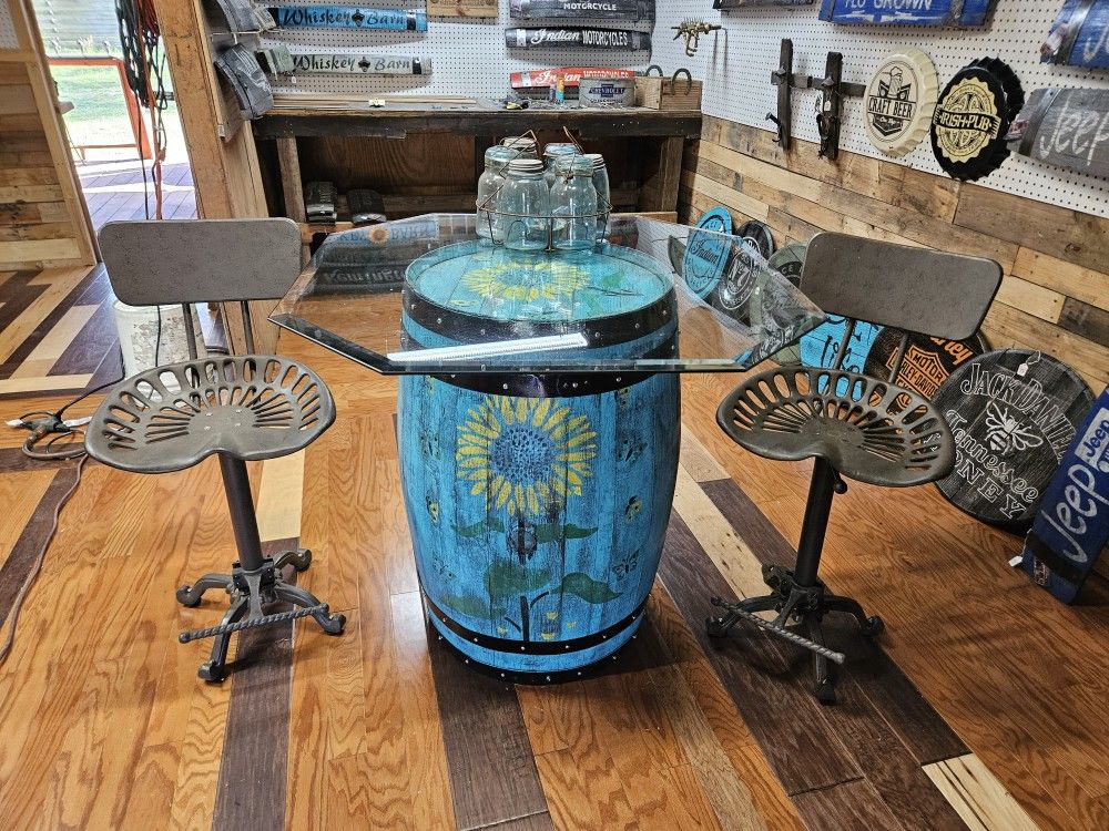 Whiskey Barn Pub Style Table And Stools
