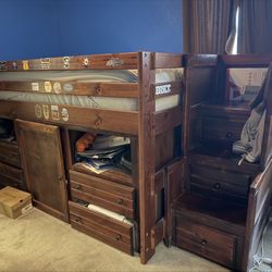 Twin Bed With Built-in Dresser Storage