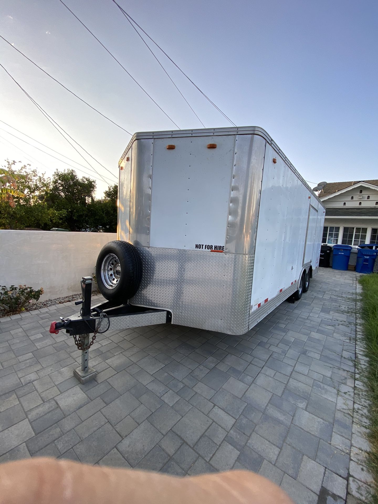 24’ enclosed cargo trailer with AC, Electric and Solar