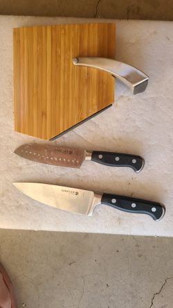 Sabatier Knife Set With Block Holder