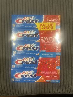 Crest Kid's Toothpaste, Sparkle Fun (4.6 oz, 5 pk.)