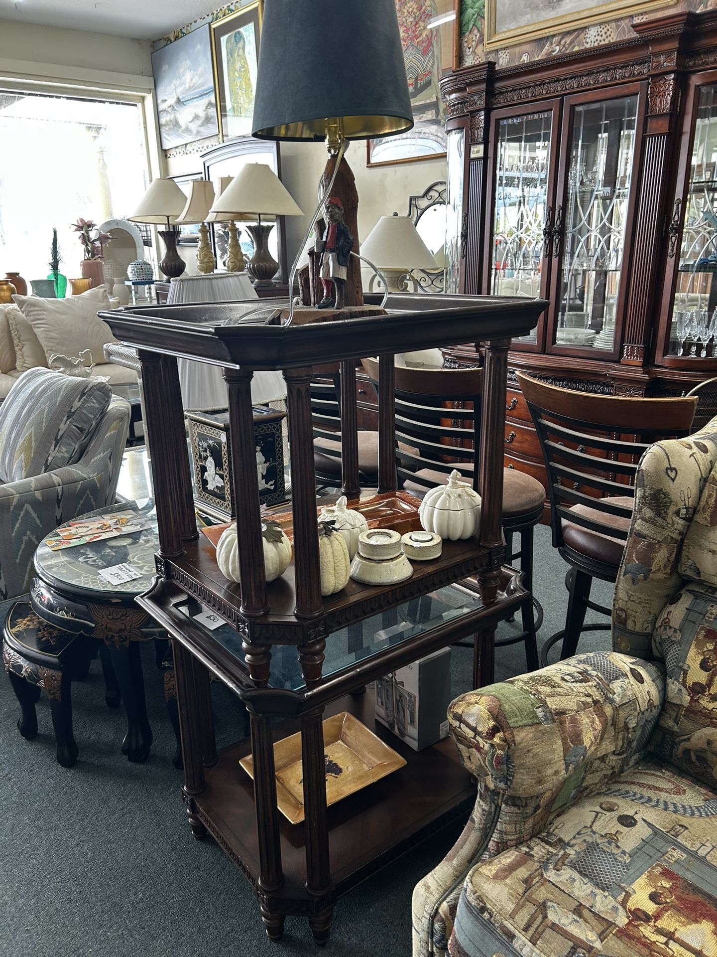 Glass Top Side Tables Estate Furniture