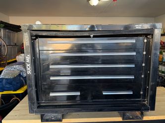 MAC Black Metal Tool Chest Cabinet with Drawers